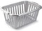 AC - Cesta para la Ropa Sucia - Forma Rectangular - Fabricado en Plástico - Cesto para la Colada - Almacenamiento - 26 x 60 x 40 cm - Color Plata