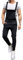 ORANDESIGNE Herren Denim Latzhose Overalls Männer Cargo Jeanshose Retro Jumpsuit Arbeitshose Loose Fit Latzanzug F Schwarz M
