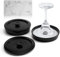 Keramik Margarita Salz Rimmer 2er Set mit Deckel, Home Bar Zubehör Margarita Geschenk Barkeeper Kit, Salz Zucker Tajin Glas Rimmer für Cocktails, Schwarz