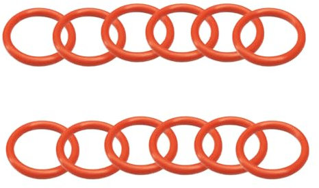 MACHSWON 30 Stück Silikon-O-Ringe-Dichtungsringe, Dichtung, 29 mm Außendurchmesser, 26 mm Innendurchmesser, 1,5 mm Breite, Silikon-Unterlegscheibe, runder Dichtungsring, Rot