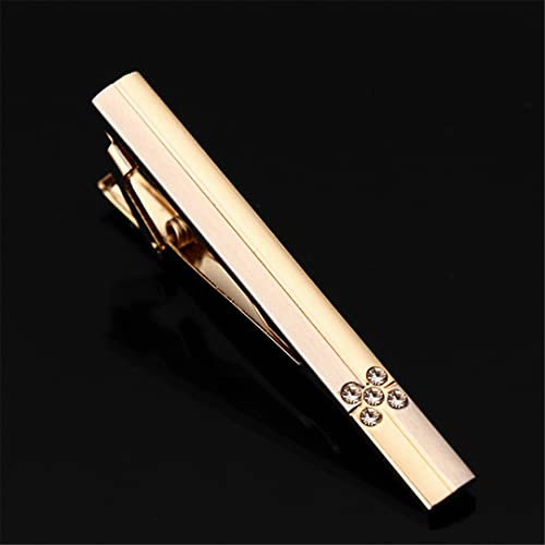 Suwequest Krawattennadel für Männer Gold Krawattennadel Kristall Vintage Krawattennadel Hochzeit Zubehör für Männer T15-4