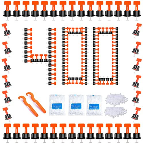 Deuvuo Revolutionary Tile Levelling System, with 100 Tile Leveler Spacers, 100 Pcs 1 mm/2 mm/3 mm Tile Spacers and 2 Special Wrenches. Tile Levelling Tool Kit for Wall and Floor