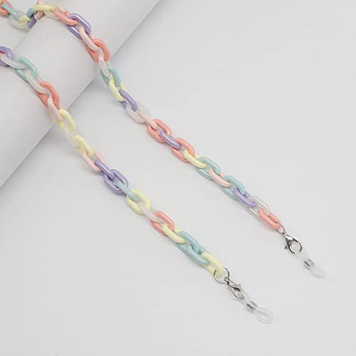 Brillenkette Acryl-Brillenkette Anti-Rutsch-Sonnenbrillenhalter-Bügel Brillenkette Gesicht Lanyard Kordel Umhängeband Halskette Schmuck Geschenk 11