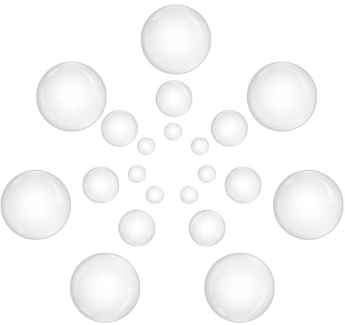 Unlorspy 30 Stück klare, runde Glaskuppel-Cabochons, 30 mm, transparente Glas-Cabochons, nicht kalibrierte flache Rückseite, Glaskuppelfliese für DIY-Fotos, Anhänger, Handwerk, Schmuckherstellung