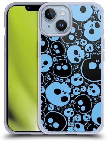Head Case Designs Blu Teschi Jazz Cover in Morbido Gel Compatibile con Apple iPhone 14