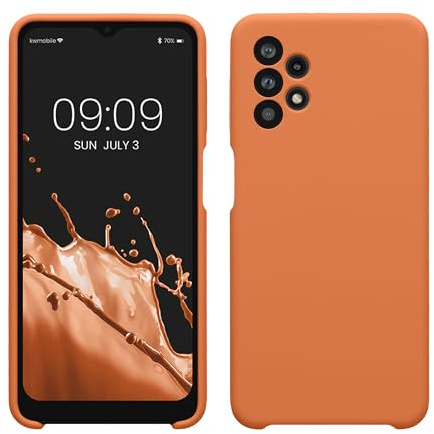 kwmobile Handyhülle für Samsung Galaxy A32 5G Hülle - Case Silikon - Kabelloses Laden - Schutzhülle Cover in Warme Aprikose
