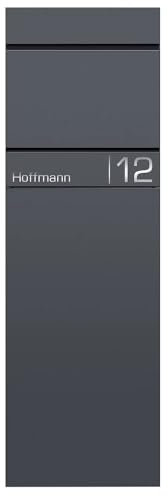 Frabox Standbriefkasten anthrazit-grau Briefkasten freistehend personalisiert XXL groß RAL 7016 zum Aufschrauben mit Namen & Hausnummer modern wasserdicht ohne Zeitungsfach Made in Germany LENS