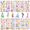 3D Aufkleber für Kinder, 12 Blatt Prinzessin Sticker Set, 140+ Geschwollen Stickers, 3d Sticker Kinder für Party Taschen, Kawaii Aufkleber Kinder, Wiederverwendbare Aufkleber y2k für Scrapbooking