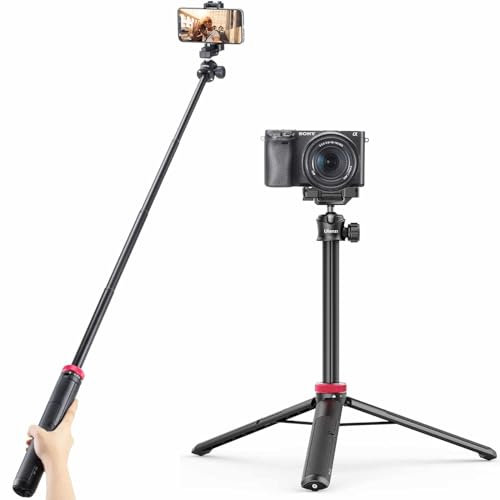 ULANZI MT-44 Selfie Stick Tripod for Phone and Camera - Max. 146 cm High - Extendable - Black/Red