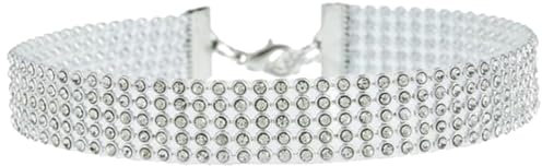 collane girocollo con strass trasparenti in resina e plastica