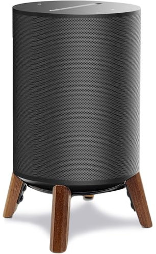 Counlisha Walnut Wood Stand for Sonos Era 100, Tripod Desk Mount, Real Wood Material, Stable Sturdy Holder