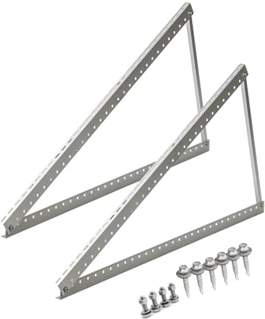 Universal Balkonkraftwerk Halterung Set für Solarpanels und Solarmodule 114cm Robuste Wand und Flachdachmontage, 19% MwSt.Wetterbeständig, 1 Paar, Ideal für PV Module, Einfache Befestigung & Langlebig