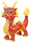 Cndiyald Dragon Chinois Peluche 8,3 Pouces Traditionnelles brodées PP Coton Dragon en Peluche avec Corde Suspendue Mignon décoration de Nouvel an Chinois Festive Rouge, Dragon en Peluche