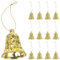 MAGICLULU 12 Stück Weihnachtliche Kunststoff-Glöckchen-Ornamente Weihnachtsbaumschmuck Kunststoff-Glockenanhänger Mit Seilen Goldene Glocken Weihnachtsbaum-Hängedekorationen Für Den