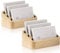 Visitenkartenständer, hochstabil, Visitenkarten Organizer, Visitenkartenbox, Visitenkartenbehälter für Büro, Salon, Tischplatte (2pcs Buche 3 Scomparti)
