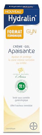 Hydralin Gyn Crème Gel Intime Femme Calmant - Calme Irritations et Sensations d'Inconfort dès 30 Secondes - Sans Savon, Sans Parfum, pH Physiologique - Fabriqué en France - Flore Intime Femme - 35g