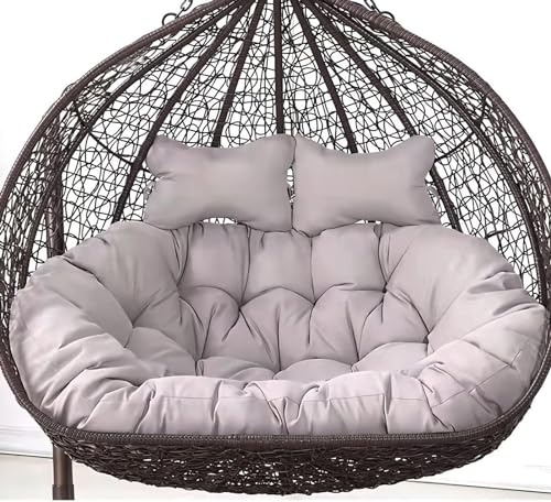 XBDLYQBD Double Swing Chair Cushion,Washable Hanging Egg Chair Pads Replacement,Waterproof Thicken Hanging Basket Seat Cushion,Hanging Hammock Chair Cushions