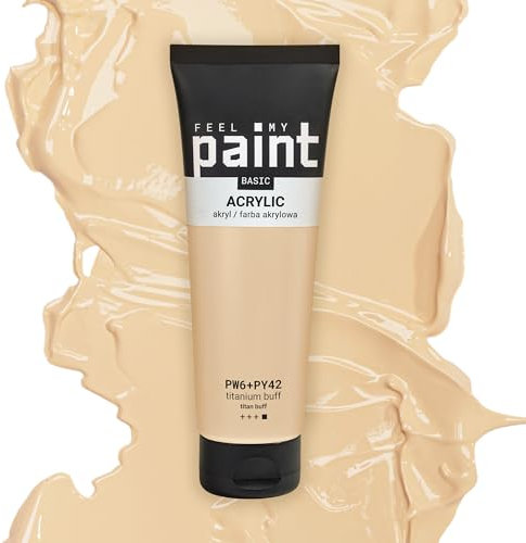 FeelMyPaint Pintura acrílica (titanio buff, 120 ml)