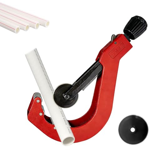 Tagliatubi da 50-120 mm con lame di ricambio, taglierina regolabile per tubi in PVC, corpo in lega di alluminio, strumento per tagliare tubi in PVC PPR PE