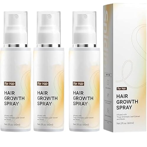 2026 Snidin Hair Growth Spray 60ml–Natural Rosemary Oil for Hair Growth,Non-Greasy Anti-Thinning&Hair Loss Prevention,Biotin&Cypress Extract,Lightweight Daily Scalp Spray,for Men&Women (3PCS)