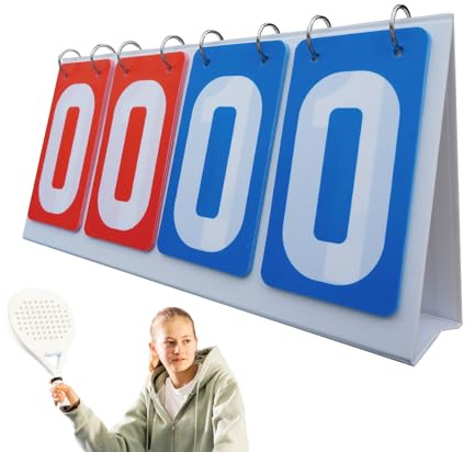 Scoreboard Flipper – PVC, 7.28x6.3in Scoreboard Flipper Two-Row Numbers | Stable Moisture-Resistant Easy-Read Tennis Score Tracking Display, Top Scoreboards For Tennis Matches, Training Sessions