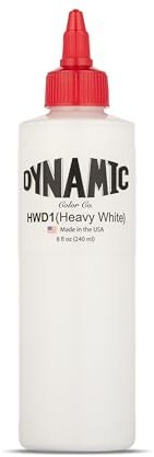 Dynamic 8 oz Heavy Non Mixing White Tattoo Ink Bottle Supply by Dynamic Colors