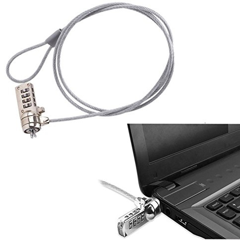 Homy Laptop Schloss, Notebook-Sicherheitskabel, Zahlenschloss zum Schutz Notebookschloss Laptopschloss Diebstahlsicherung für MacBook/iPad/Tablets Lock Sicherheitsschloss