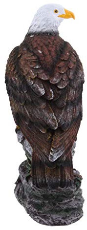 Tubayia Harz Adler Tierfigur Statue Kunsthandwerk Ornament für Haus, Garten, Rasen, Weg usw (Braun)