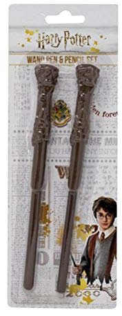 Blue Sky Studios Harry Potter - Set Stylo à Bille et Crayon Baguette Magique de Harry