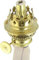 Brenner Kosmos 8''' komplett mit Docht, Messing, mit Galerie, Gewindedurchmesser unten 27 mm, Oben 27,5 mm, für Petroleumlampen und Öllampen