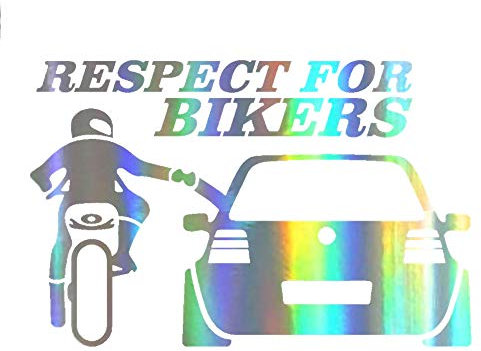 Porfeet Auto Aufkleber, Respekt Für Biker Reflektierende Auto Fahrzeug Karosserie Fenster Aufkleber Aufkleber Dekoration Mehrfarbig