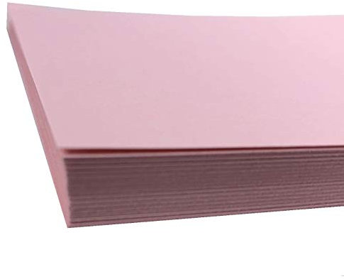 Papier cartonné A4 pour imprimante, rose pâle - 160 g/m² 40 feuilles - Carton de couleur - Pour la confection, l'impression, la photocopie.