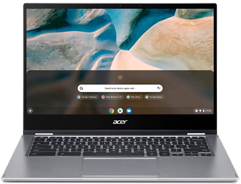 Acer Chromebook Spin 514 CP514-1H-R6YG Ordinateur Portable Convertible 14'' Full HD, PC Portable (AMD Ryzen 3 3250U, RAM 4Go, 64Go eMMC, AMD Radeon Graphics, Chrome OS) - Clavier AZERTY, Laptop Gris