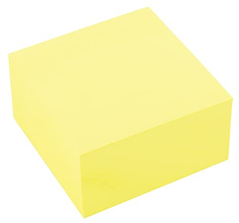 D.RECT - 009505 Haftnotizwürfel Super Sticky Notes |Notiz Klebezettel | Selbstklebende Haftnotizzettel in 51x51mm 400 Blatt Gelb