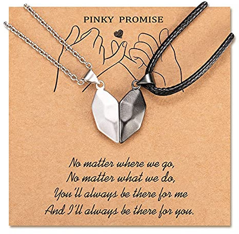 POWWA Paar Ketten für 2 Pärchen Kette Magnet Seine Attraction Passende Beziehung Halskette Set Paar Schmuck Geschenke für Ihn Ihre Frauen Männer Liebhaber Bf Gf