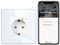 BSEED Schuko Smart Alexa ZigBee Steckdose 16A Glassteckdose, 1 Pack 1 Weg Weiß 86mm Unterputz-Installation APP-Steuerung Arbeit mit Alexa/Google Home DIY Free Spin Nur 2.4 GHz