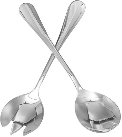 Gatuida Salad Servers: 2pcs Salad Spoon and Fork Serving Set Stainless Steel Salad Servers Set for Dinner Buffet, Restaurant, Hotel, Banquet