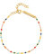 SINGULARU - Pulsera Dots Colors Enamel. Bolitas Esmaltadas de Colores en Plata de Ley 925 con Baño de Oro 18 Kt. Largo de cadena 18.5 cm. Joyas para Mujer
