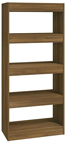 vidaXL Bücherregal/Raumteiler Braun Eichen-Optik Holzwerkstoff