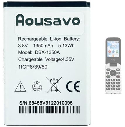 Aousavo Batterie de Rechange DBX-1350A Compatible avec Doro 7030,Doro 7031,Doro 7080