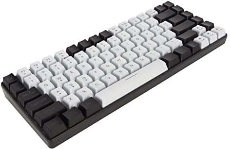 Tastiera da Gioco Meccanica all'80%, Tastiera Meccanica Cablata Sostituibile a Caldo con 84 Tasti, Tastiera Ultra Compatta Retroilluminata RGB per Desktop, Computer, PC (Bianco)