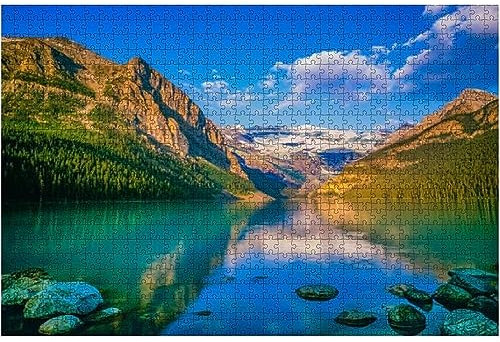 1000 Piece Jigsaw Puzzles For Adults Kids Lake Louise Candian Mountains Banff Alberta Canada Jigsaw Puzzles For Adults Educational Games Brain Challenge Puzzle Printing Wooden Puzzles For Adults