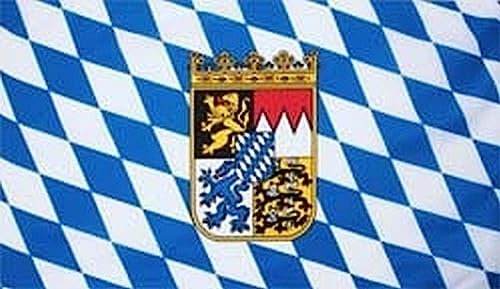Aufkleber Bayern mit Wappen Flagge Fahne 8 x 5 cm Autoaufkleber Sticker blau