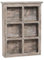 Arinosa Wandregal Shabby Chic Used Holz 6 Fächer Tassenregal 52x14xH70 cm