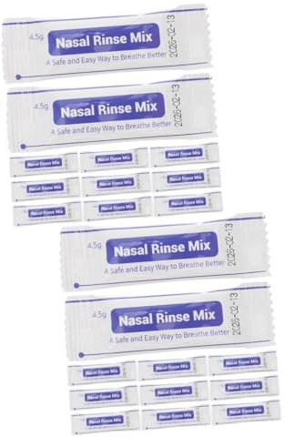 Healeved 80 Stk Nasale Salze Kochsalzlösung Nasenreinigungswerkzeug Nasenspülmischung Reinigungsmittel Für Die Nase Nasenspülmittel Salzlösungspakete Salzpackungen Zur Nasenspülung