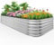 Quictent Hochbeet Metall 240x120x45cm,Wetterfestes Extragroße Pflanzenbeet,Gemüsebeet Pflanzkasten Frühbeet,100% rostfreies Hochbeete-Kit, Gartenbeet für Garten,Silber