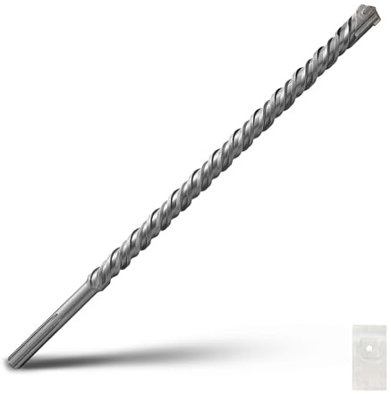 SDS Max Bohrhammer, 22 x 520 mm, Hartmetallspitze, Steinbohrer, Betonbohrer für Mauerwerk, Ziegel, Stein, Beton (Länge: 520 mm / 20 in, 22 mm Durchmesser)