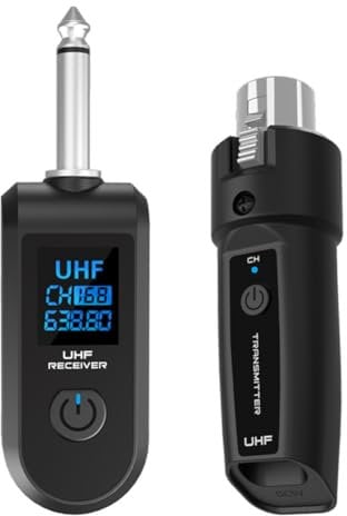 Giuneuow New Wireless Microphone UHF Wireless XLR Transmitter and Receiver for Dynamic Microphones Audio Mixers PA Systems