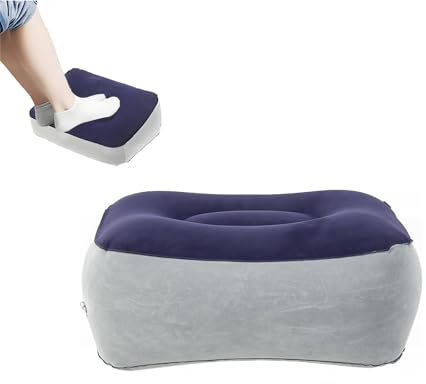 Fesatccoz Oreiller Gonflable Pour Les Pieds, Coussin De Jambe à Hauteur Réglable, Repose-Pieds Pour Avion, Coussin De Pied Pour La Maison, Réduit l'Enflure Et Améliore La Circulation