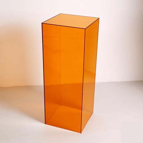 Acryl Vitrine Transparenter Acryl Beistelltisch Große Schaukasten Acryl Box for, for Action Figuren SammelfigurenSpielzeug, Acryl Ausstellungshaube(Orange,80cm/32in)